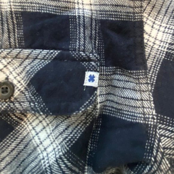 Lucky Brand Jackets & Blazers - NWT ~ Lucky Brand Oversized Navy Flannel with Faux Sherpa Shacket - M